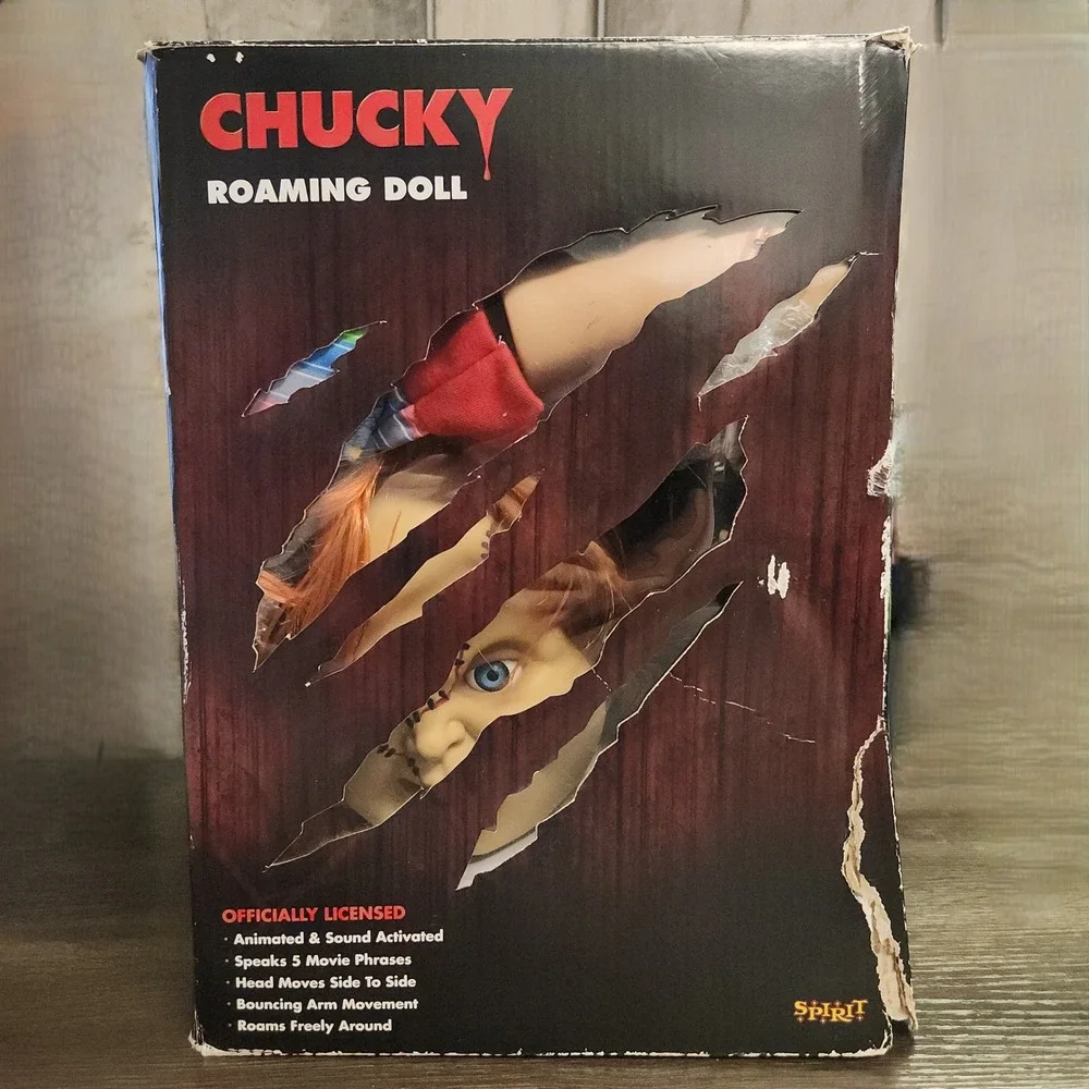 Spirit Halloween 2 Ft Bump N Go Chucky Animatronic Roaming Childs Play *Open Box